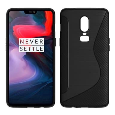 S-Line Silicone Cover til OnePlus 6 (A6000)  - sort