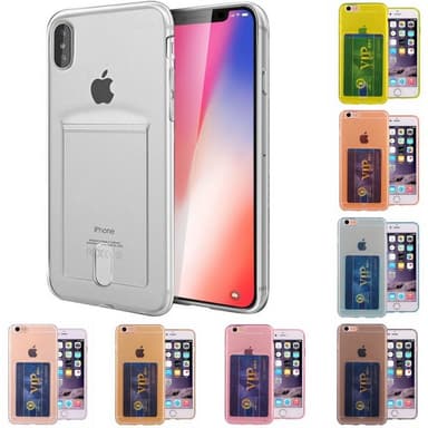 Silikone cover med slot Apple iPhone X / Xs  - blå