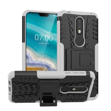 Stødfast Cover med stativ Nokia 7.1 2018 (TA-1095)  - hvid