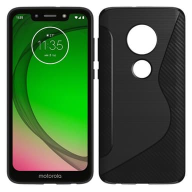 S-Line Silicone Cover til Motorola Moto G7 Play (XT1952)  - sort