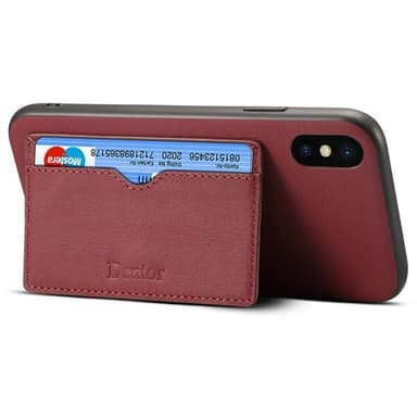 præsentation vidne komponist Denior Læder Cover med kortslot Apple iPhone XS Max (6,5 ") - rød |  Elgiganten