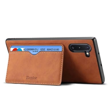 Denior Læder Kort cover Samsung Galaxy Note 10 (SM-N970F)  - brun