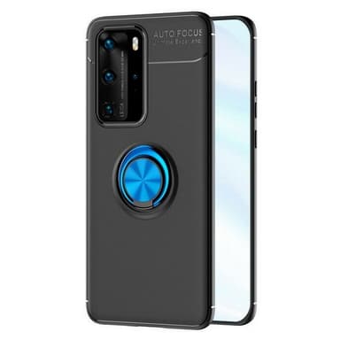 Slim Ring Cover Huawei P40 Pro (ELS-AN00)  - Sort / Blå