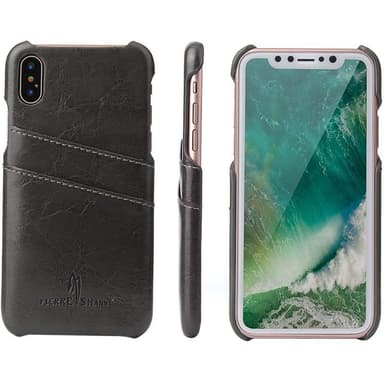 Retro Cover 2-kort Apple iPhone XR (6,1 ")  - Mørkegrå