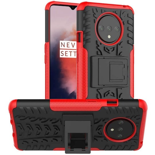 Stødfast Cover med stativ OnePlus 7T (HD1903)  - rød
