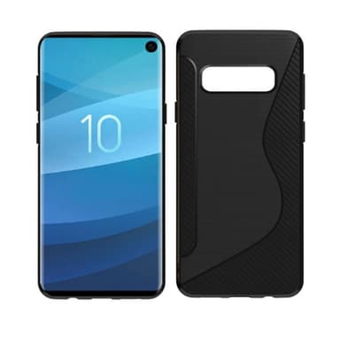 S-Line Silicone Cover til Samsung Galaxy S10 (SM-G973F)  - sort
