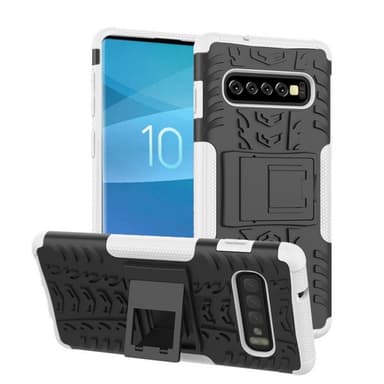 Stødfast Cover med stativ Samsung Galaxy S10 Plus (SM-G975F)  - hvid