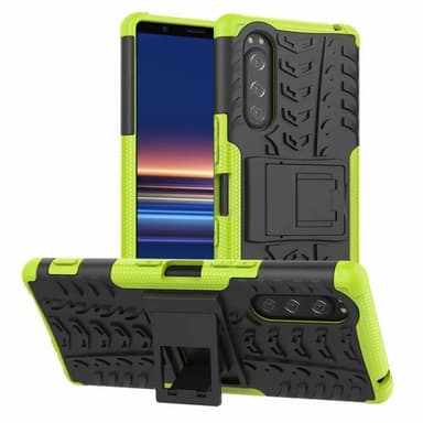 Stødfast Cover med stativ Sony Xperia 5 (J8210)  - grøn