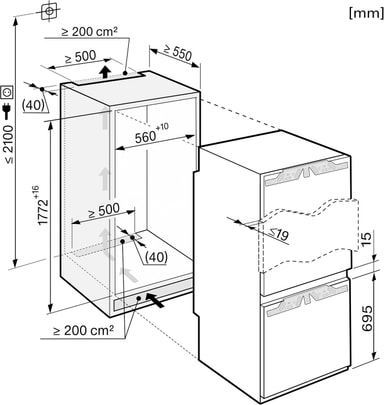 MIELE FRIDGE/FREEZER INT Elgiganten