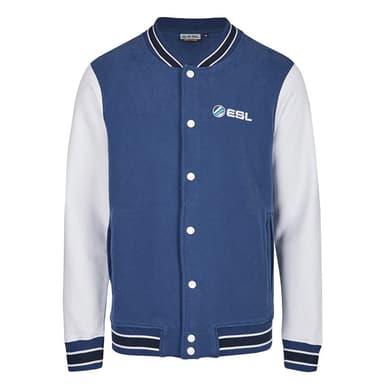 ESL Varsity jakke (M) (blå/hvid)