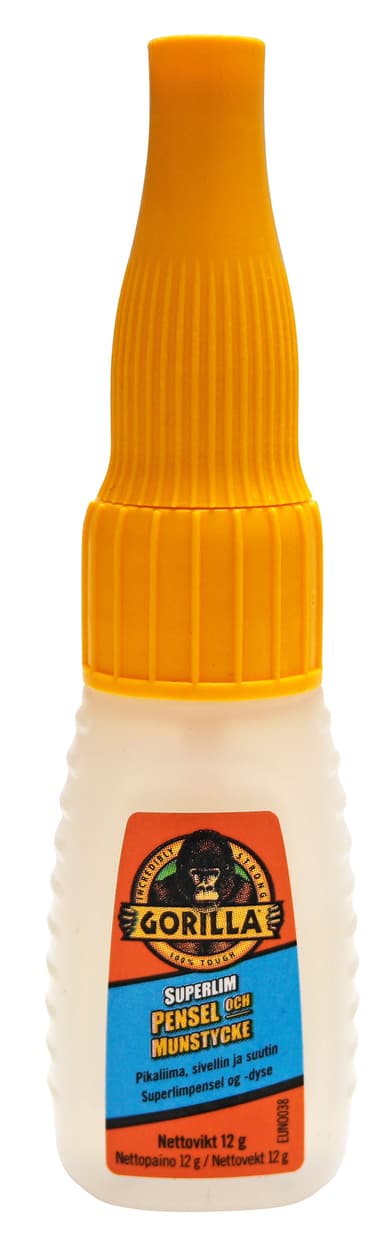 Gorilla Glue superlim med pensel og mundstykke 12 g