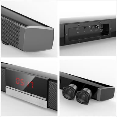 SR100 Plus Bluetooth Soundbar TV-højttaler Trådløs subwoofer med fjernbetjening