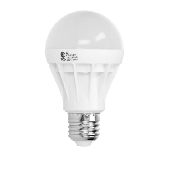 ECD Germany 3 stykker LED lampe 7W erstattet 45W, E27, køle hvid (6000 Kelvin),