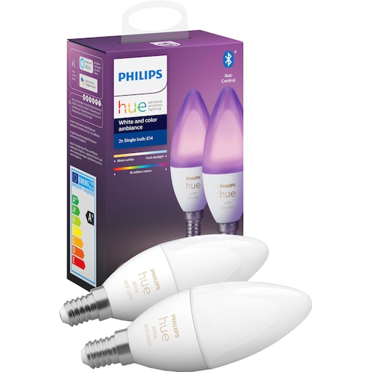Philips Hue WCA LED-pærer 5W E14 HUEWCAE142PKBT