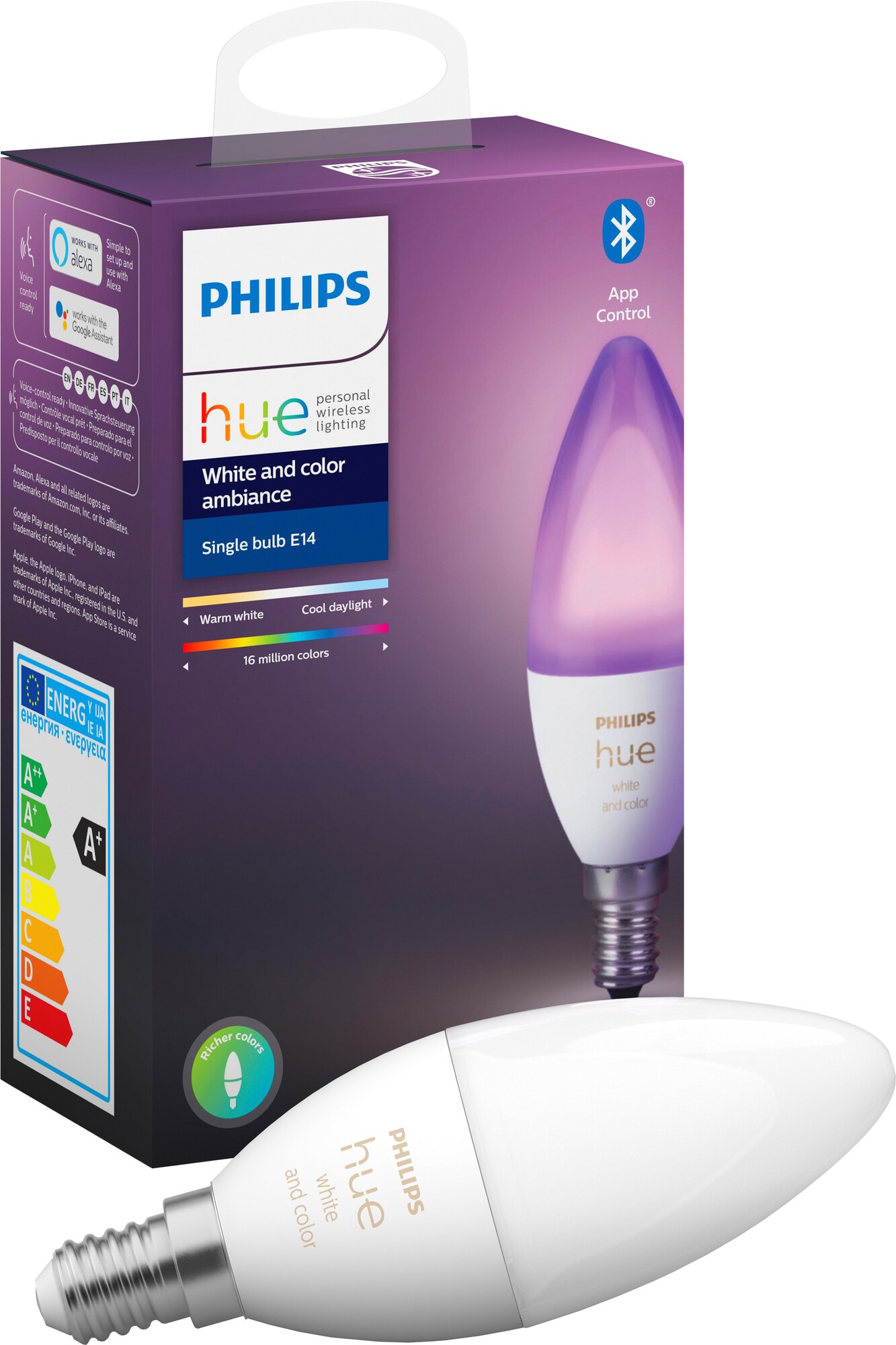 Philips Hue WCA LED-lampe 5W E14 HUEWCAE14BT thumbnail