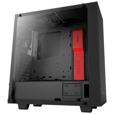 NZXT S340 Elite PC-kabinet - mat sort/rød