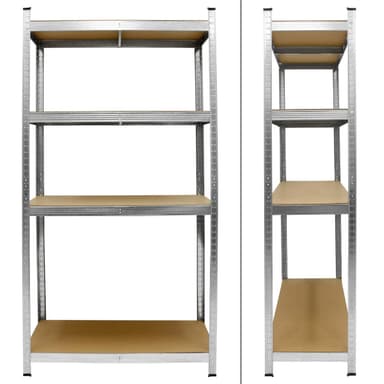 ECD Germany 2x værkstedshylde kraftig hylde 160x80x40cm op til 320 kg elastisk