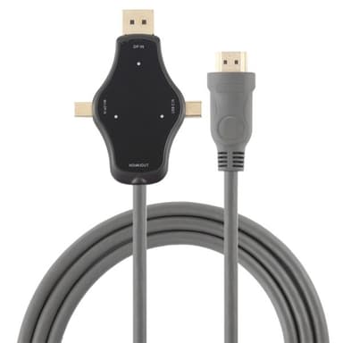 stribet atlet charme Adapterkabel DisplayPort - Mini DisplayPort + USB Type-C til HDMI 4K |  Elgiganten