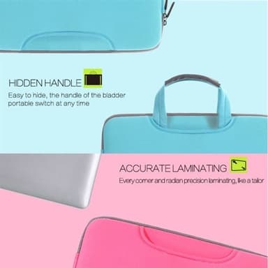 Laptopsleeve med Håndtag 12 - Lyserød
