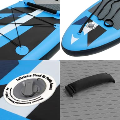 Surfbræt Stand Up Paddle SUP bord padle bord oppustelige kajak sæde Blå 305cm