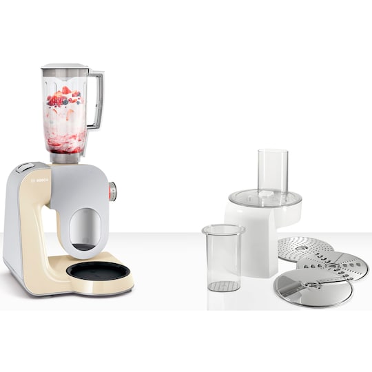 Bosch MUM5 CreationLine køkkenmaskine (vanilje / sølv)