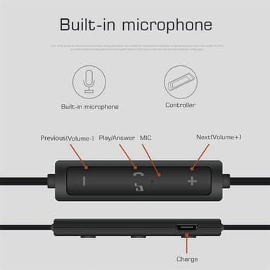 Magnetisk Stereo Bluetooth Sportheadset