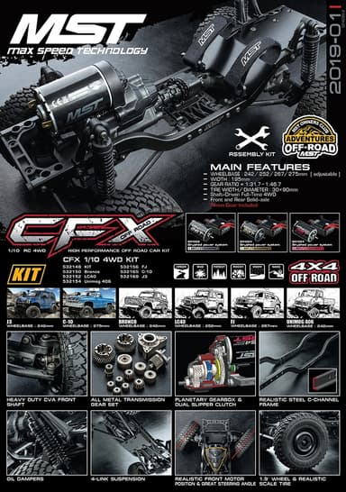 MST CFX J4 4WD sæt