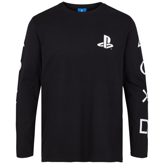 PlayStation langærmet sort trøje (XXL)