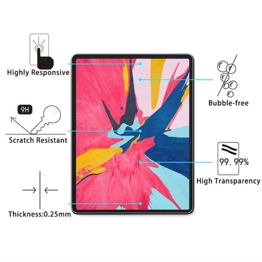 Tempereret Skærmskåner 0.26mm 9H iPad Pro 12.9  2018