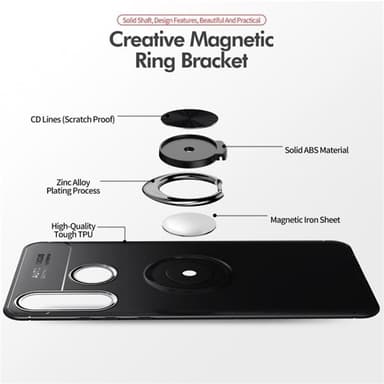 lenuo Shockproof Cover Huawei P30 Lite med usynlig holder