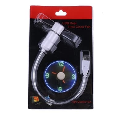 Usb ventilator med ur