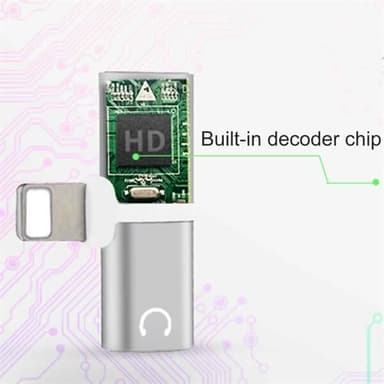 Lightning Lyd&Lade-Adapter iPhone X/XS / 8 / 7 Sort