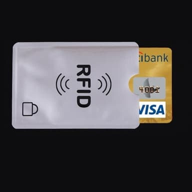 RFID 10-Pak kortbeskyttelse for kreditkort - Aluminium