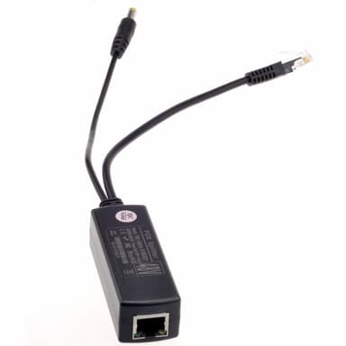 PoE-splitter- og Injectorkabel RJ45/DC Han 12V