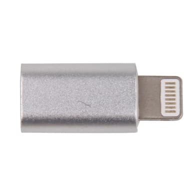 MicroUSB til Lightning Adapter Sølv
