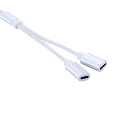 Dobbelt Lade / Mic / Headset Adapter iPhone 8 / 7