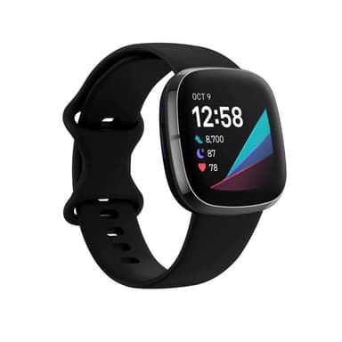 Armbånd Fitbit Sense / Versa 3 Sort (S)