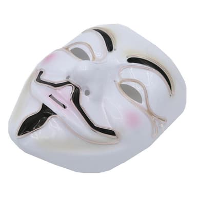 Anonym LED Halloween maske Hvid