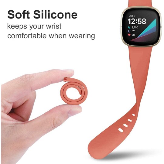 Armbånd Fitbit Sense / Versa 3 Pink (S)