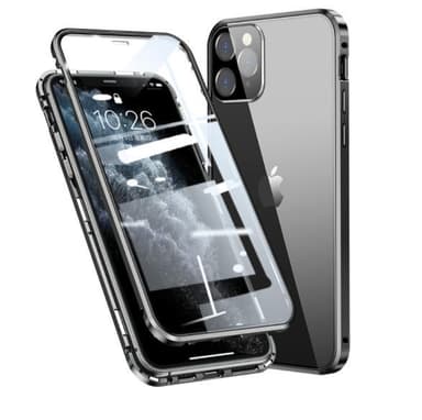 Dobbeltsidet magnetisk cover til iPhone 12 (6,1 tommer) med hærdet glas