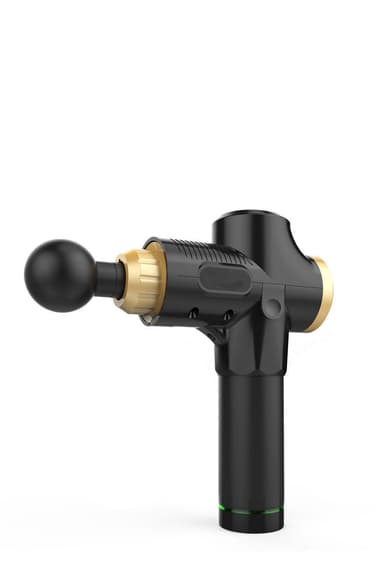 Massagepistol med 6 udskiftelige massagehoveder Guld