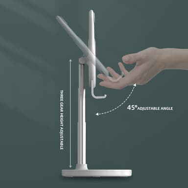 Højdejusterbar holder / mobil stativ (16-23 cm) Hvid