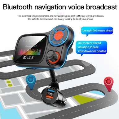 FM-sender Bluetooth 5.0 til bilen