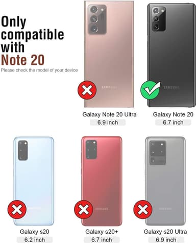 Mobilcover Samsung Galaxy Note 20 med kortholder Blå