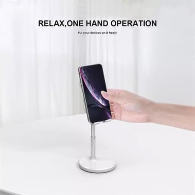 Højdejusterbar holder / mobil stativ (16-23 cm) Hvid