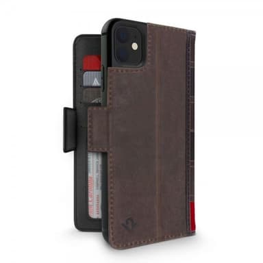 iPhone 11 Etui BookBook Ægte Læder Löstagbart Cover Brun