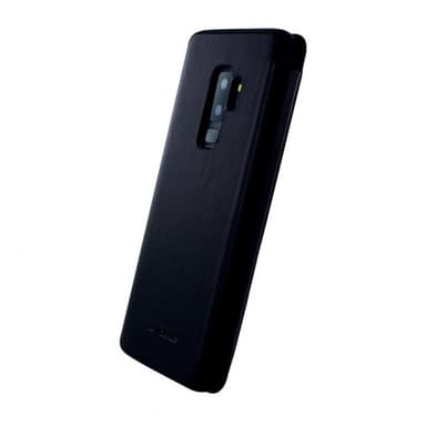 Ferrari Vertical Stripe Fodral till Samsung Galaxy S9 Plus Äkta läder Svart