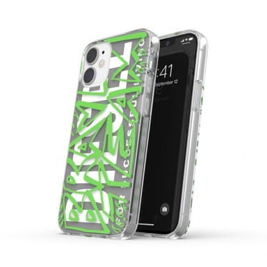 iPhone 12 Mini Cover Snap Case Clear AOP Black/Green