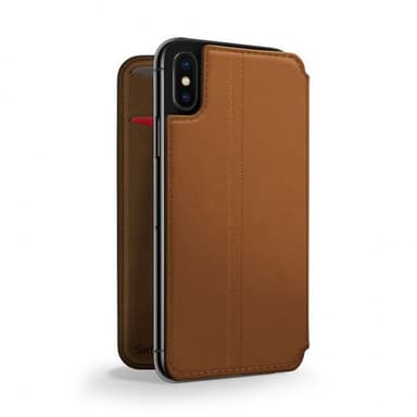 iPhone Xs Etui SurfacePad Cognac