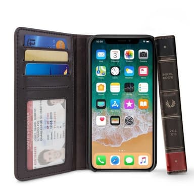 Twelve South iPhone X/Xs Etui BookBook Ægte Læder Löstagbart Cover Brun